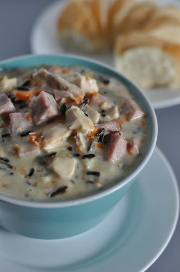 Chicken Wild Rice Soup with Ham