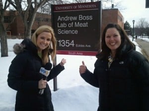 Emily and Alice at the Meat Sale