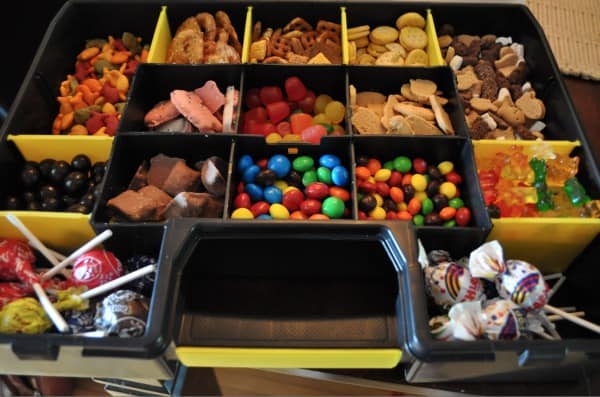 Road trip snack boxes for kids! (Used bead separator boxes) They were a  hit!!