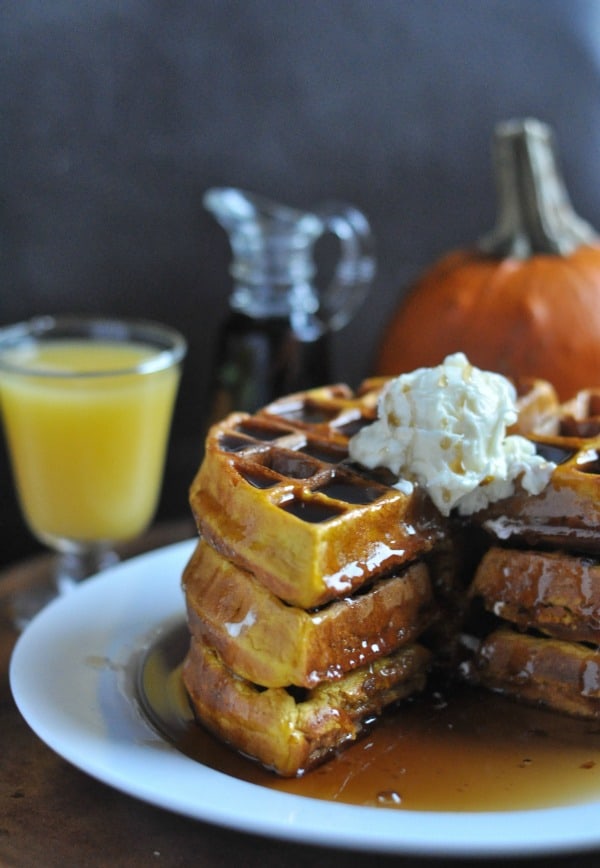 Pumpkin Waffles - Dining with Alice