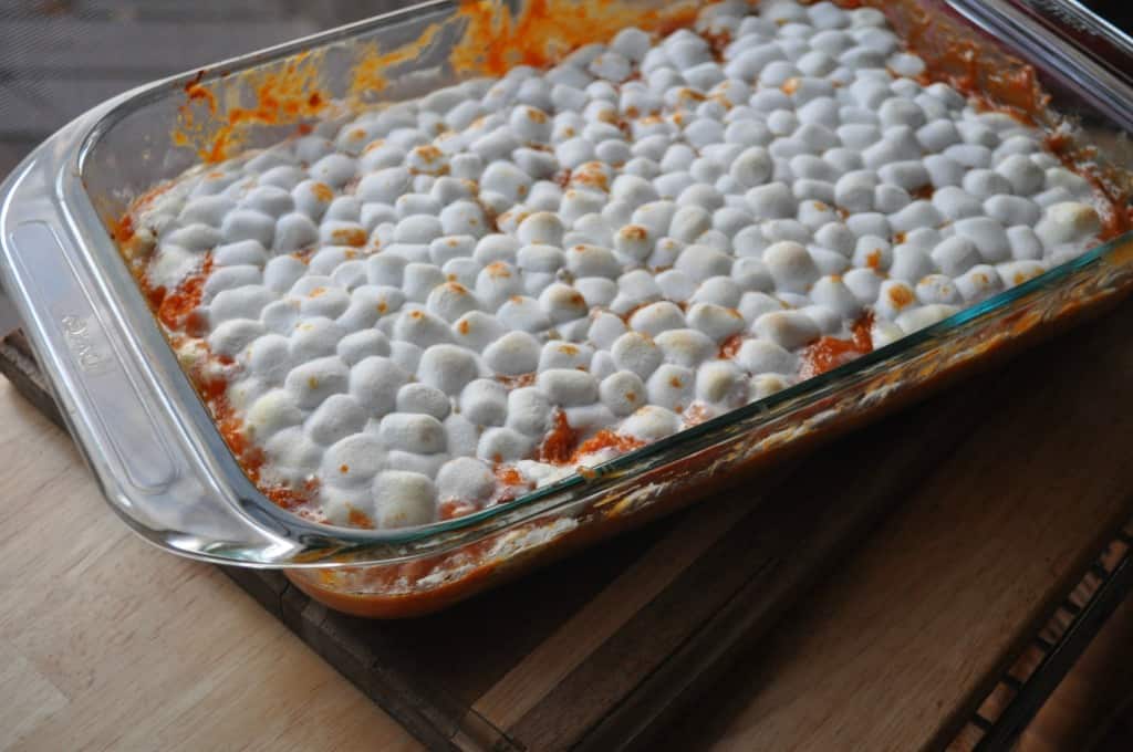 Caramel Sweet Potatoes with Marshmallows