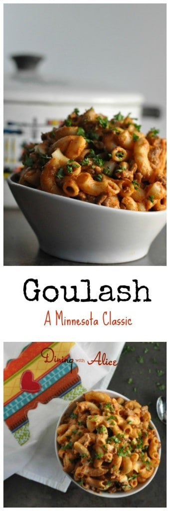 A comfort food classic, Goulash is an easy weeknight dinner option and meal that whole family will love. #goulash #minnesota #comfortfood