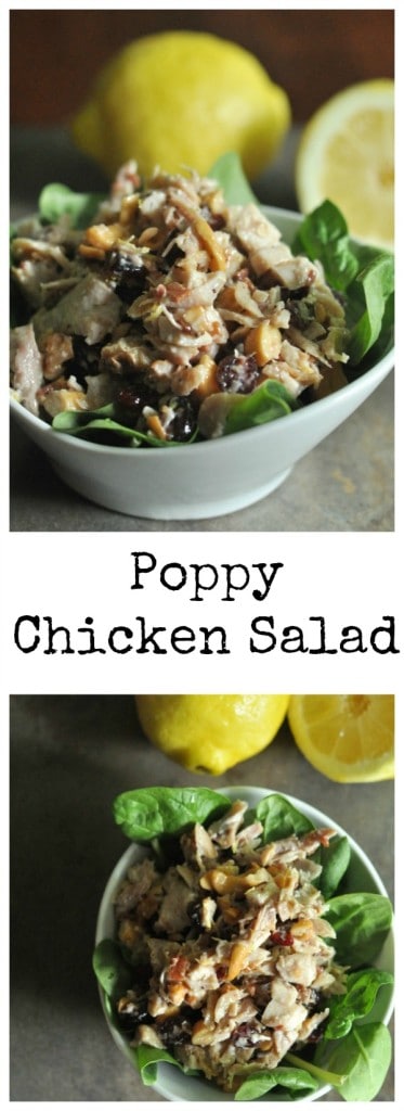 No Cook Poppy Chicken Salad #chicken #chickensalad