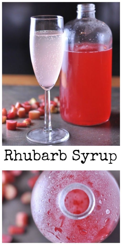 A super simple recipe for making your own sweet Rhubarb Syrup.