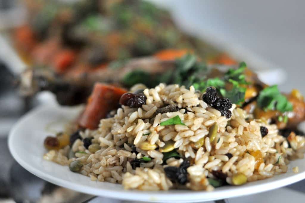 Pumpkin Rice with Fruit