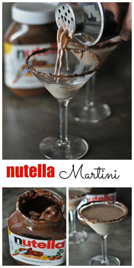 Wow. This is the perfect chocolate martini for your next cocktail party! Just four ingredients to make this easy Nutella Martini cocktail recipe. A super smooth and creamy chocolate martini. Dining with Alice: https://diningwithalice.com/drinks/nutella-martini/