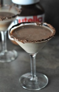 Wow. This is the perfect chocolate martini for your next cocktail party! Just four ingredients to make this easy Nutella Martini cocktail recipe. A super smooth and creamy chocolate martini. Dining with Alice: