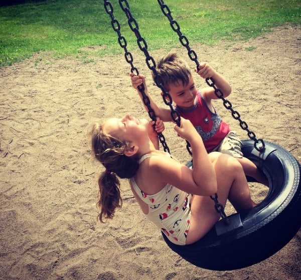Summer bucket list tire swing