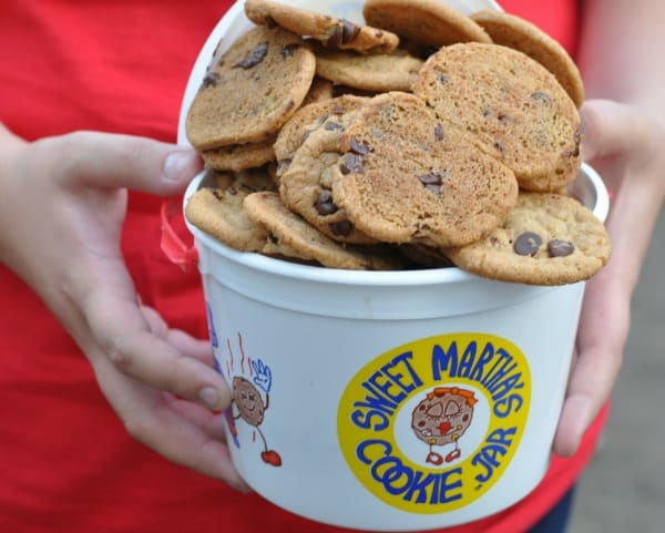 Chewy on the inside and crispy on the outside, these State Fair Cookies are my homemade recipe for the Sweet Martha's Minnesota State Fair cookie favorite! https://diningwithalice.com/desserts/state-fair-cookies/