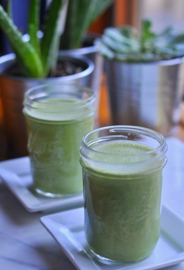 Almond Milk Green Smoothie - Dining with Alice