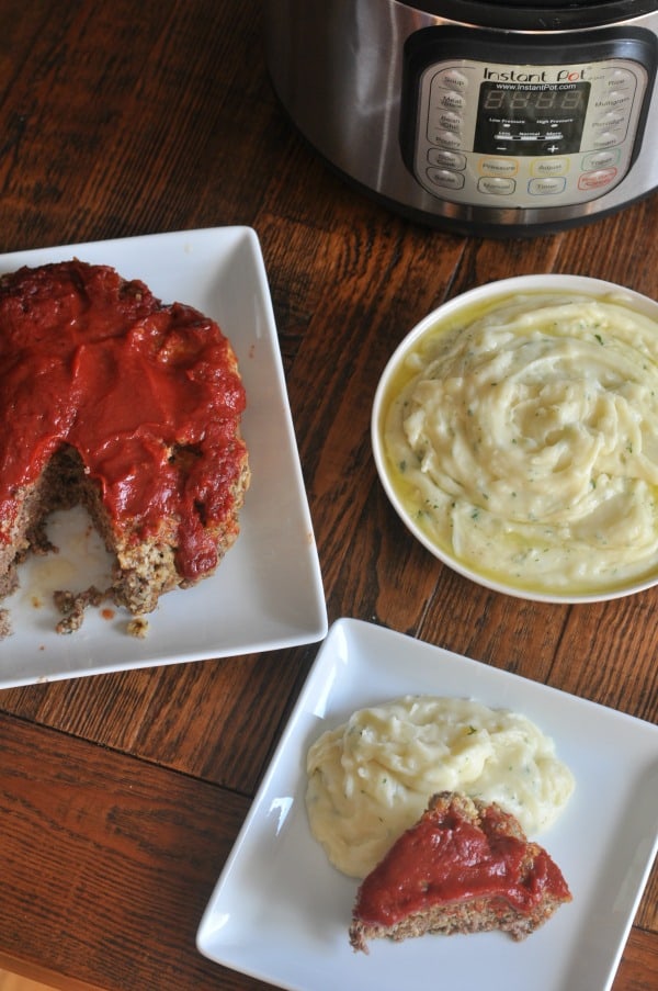 Instant Pot Meatloaf Creamy Mashed Potatoes with Butter