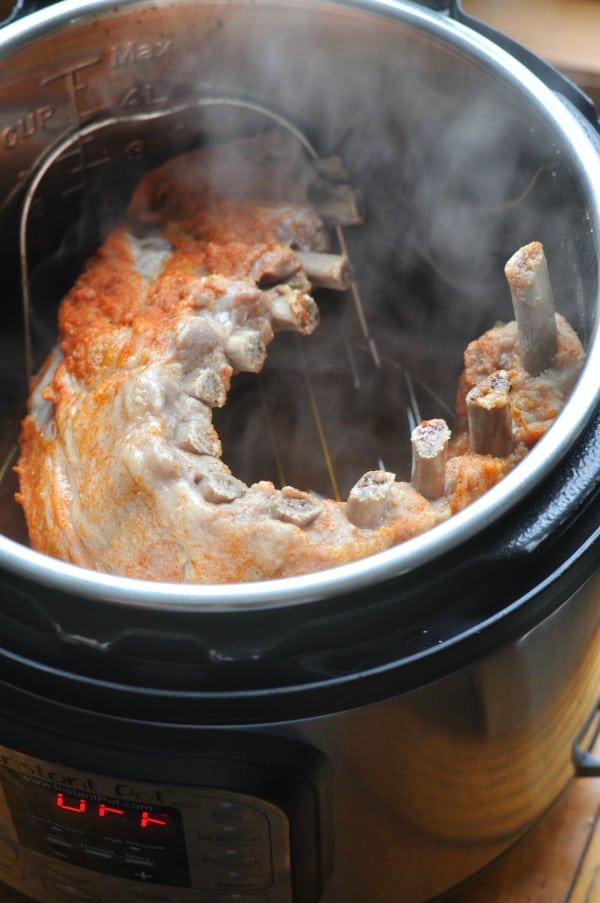 The best Instant Pot Ribs recipe for tender ribs that fall off the bone! Super easy and kid-friendly! Seasoned with a sweet and smoky rub and finished with a honey bbq sauce. Make in your Instant Pot or Crock-Pot Slow Cooker!