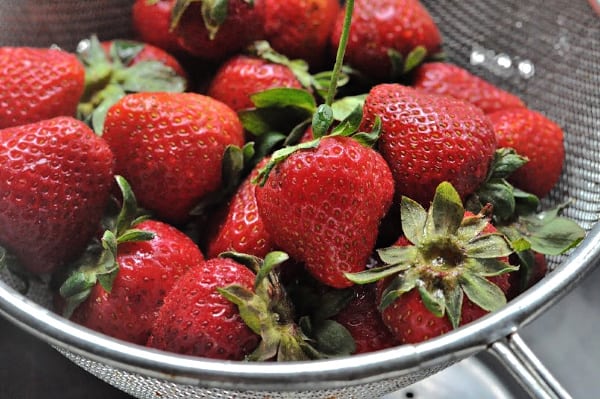 Strawberry Rhubarb French Toast Bake recipe fresh strawberries