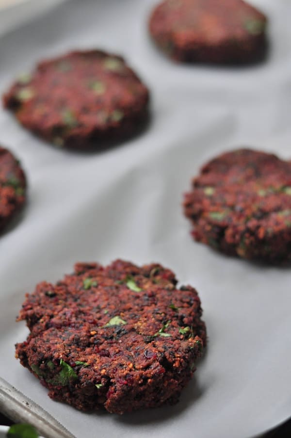 Mushroom and Beet Black Bean Burger how to